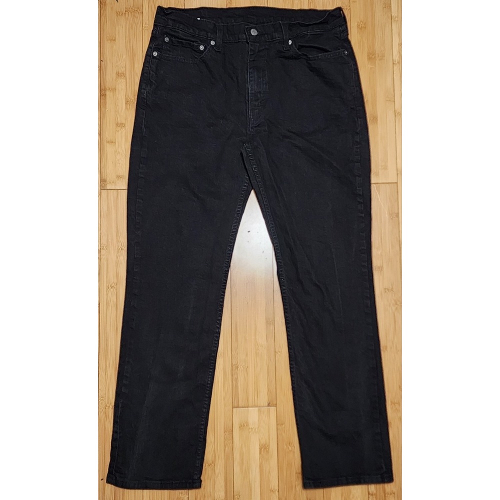 Levi's Jeans Men's Size 36x32 Black 514 Straight Fit Stretch Denim Western Rodeo